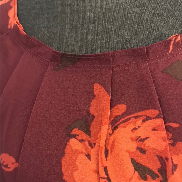 Joe Fresh Floral Long Sleeve Dress with attached belt. Size L. - Picture 9 of 14